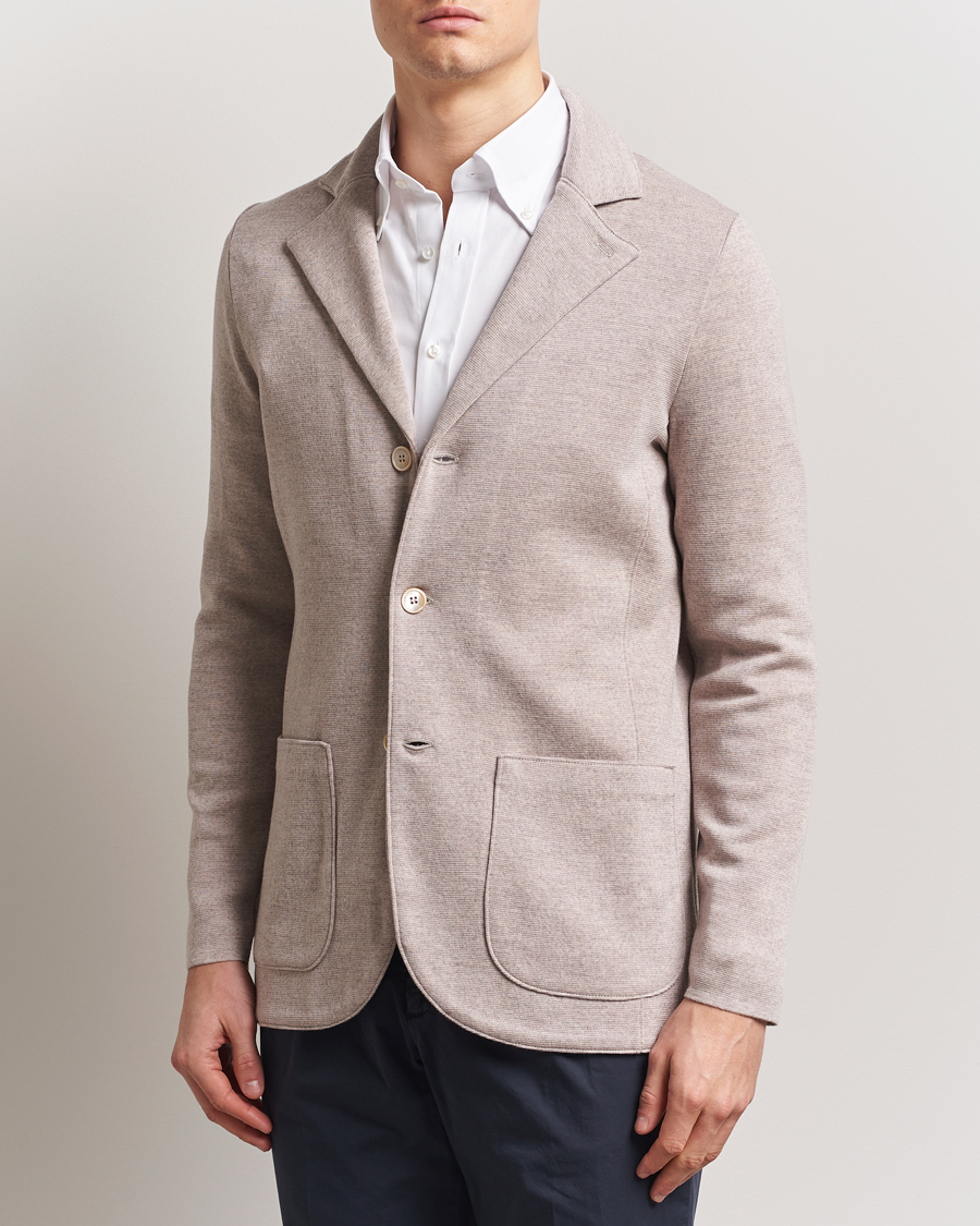 Herr | Kavajer | Stenströms | Milano Knitted Blazer Beige