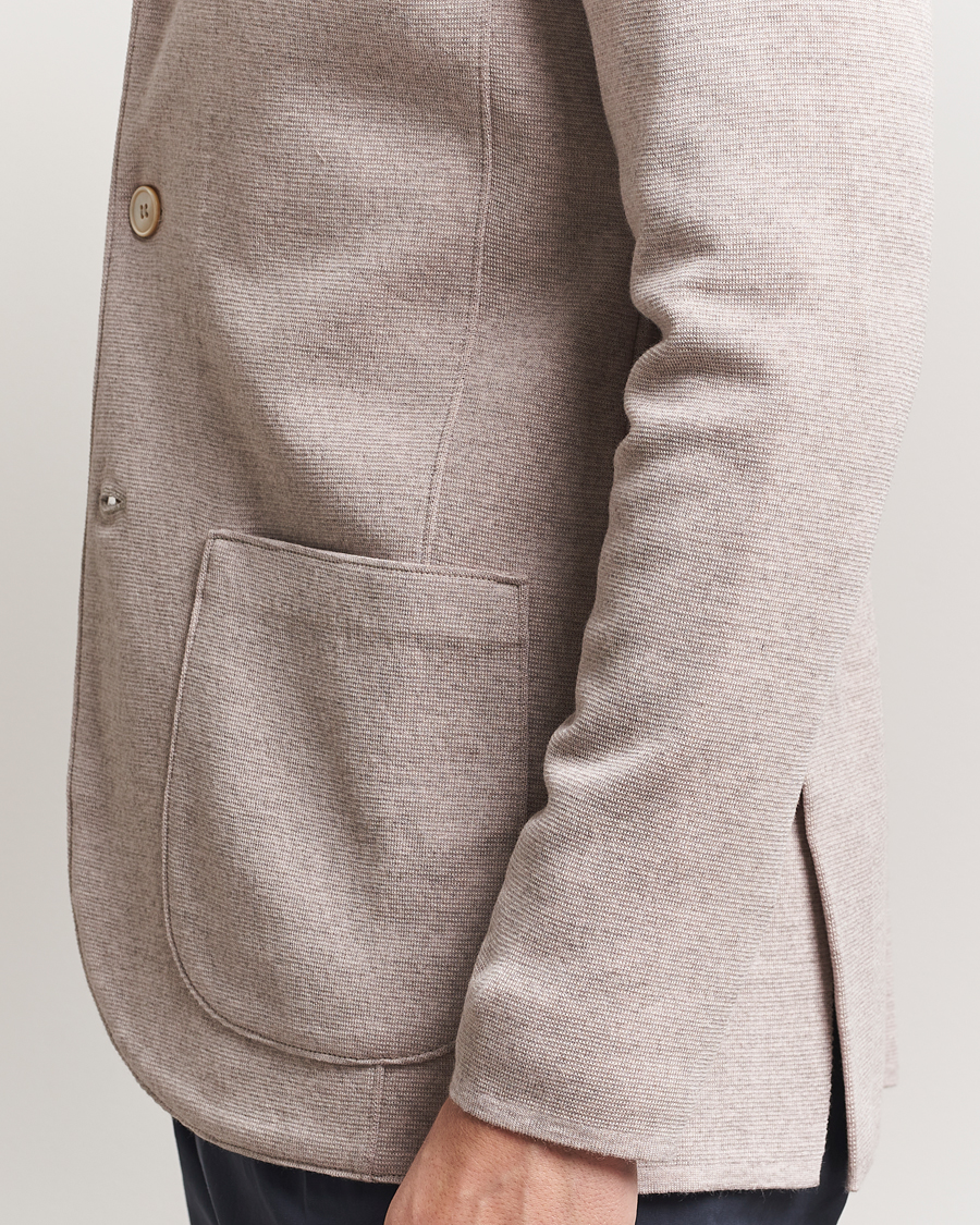 Herr | Kavajer | Stenströms | Milano Knitted Blazer Beige