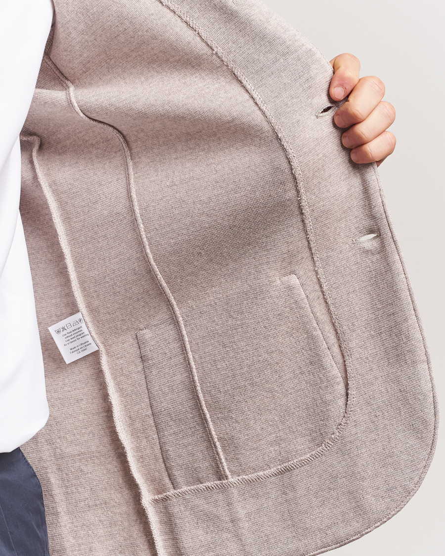 Herr | Kavajer | Stenströms | Milano Knitted Blazer Beige