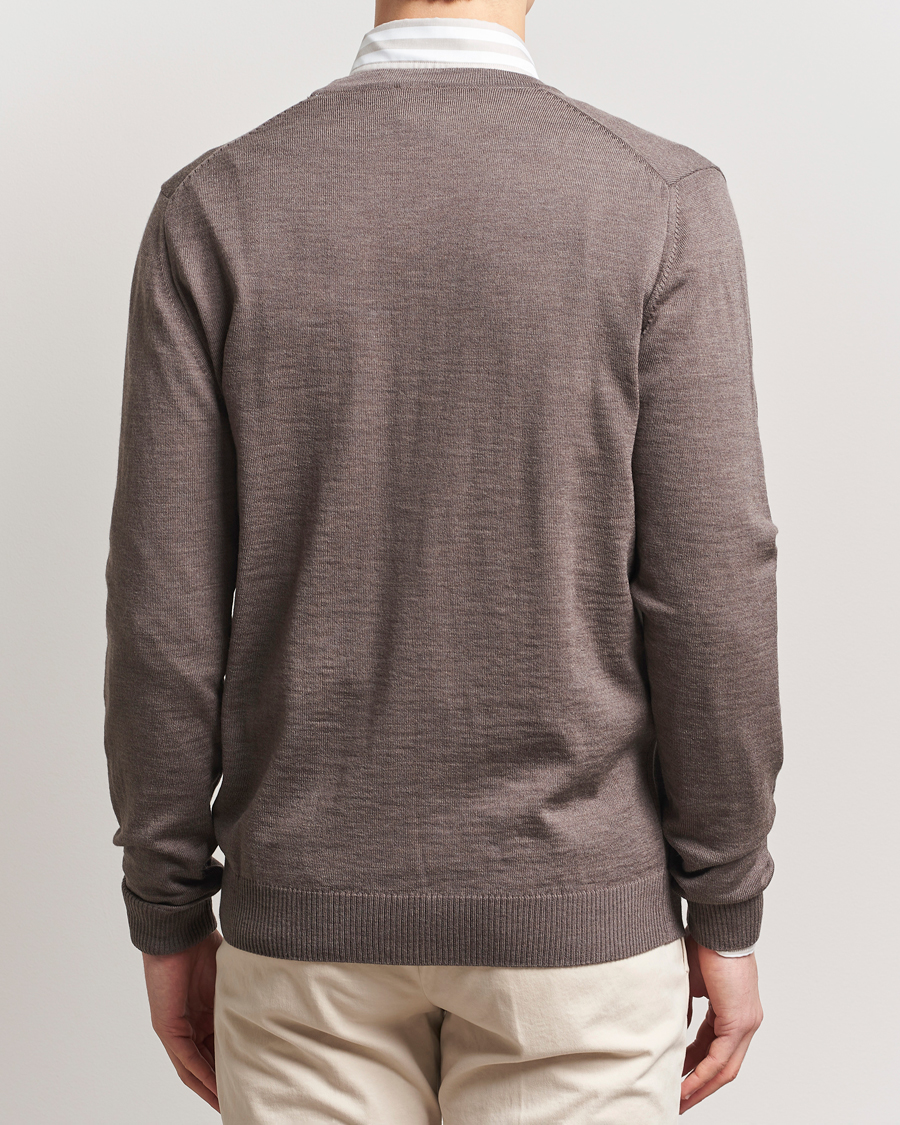 Herr | Tröjor | Stenströms | Merino Cardigan Brown