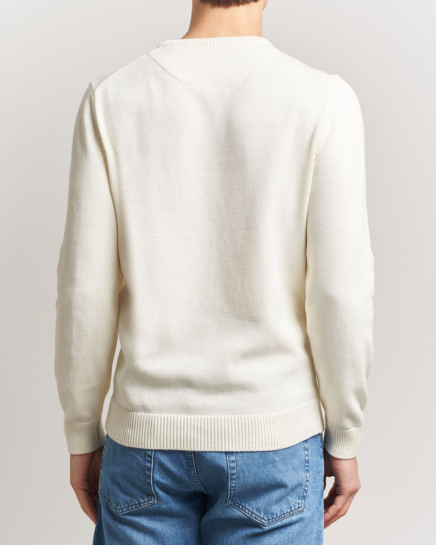 Herr | Tröjor | Stenströms | Organic Cotton Knitted Sweater White