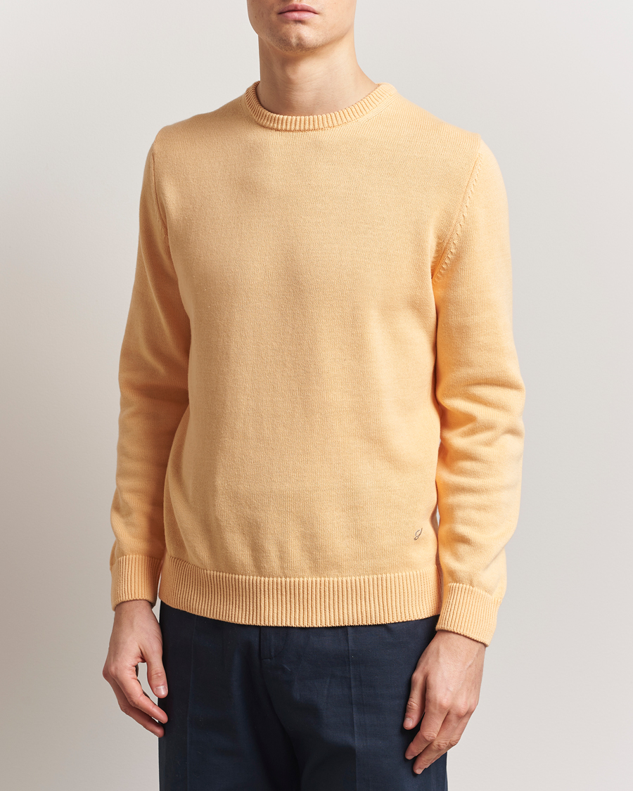 Herr | Tröjor | Stenströms | Organic Cotton Knitted Sweater Orange