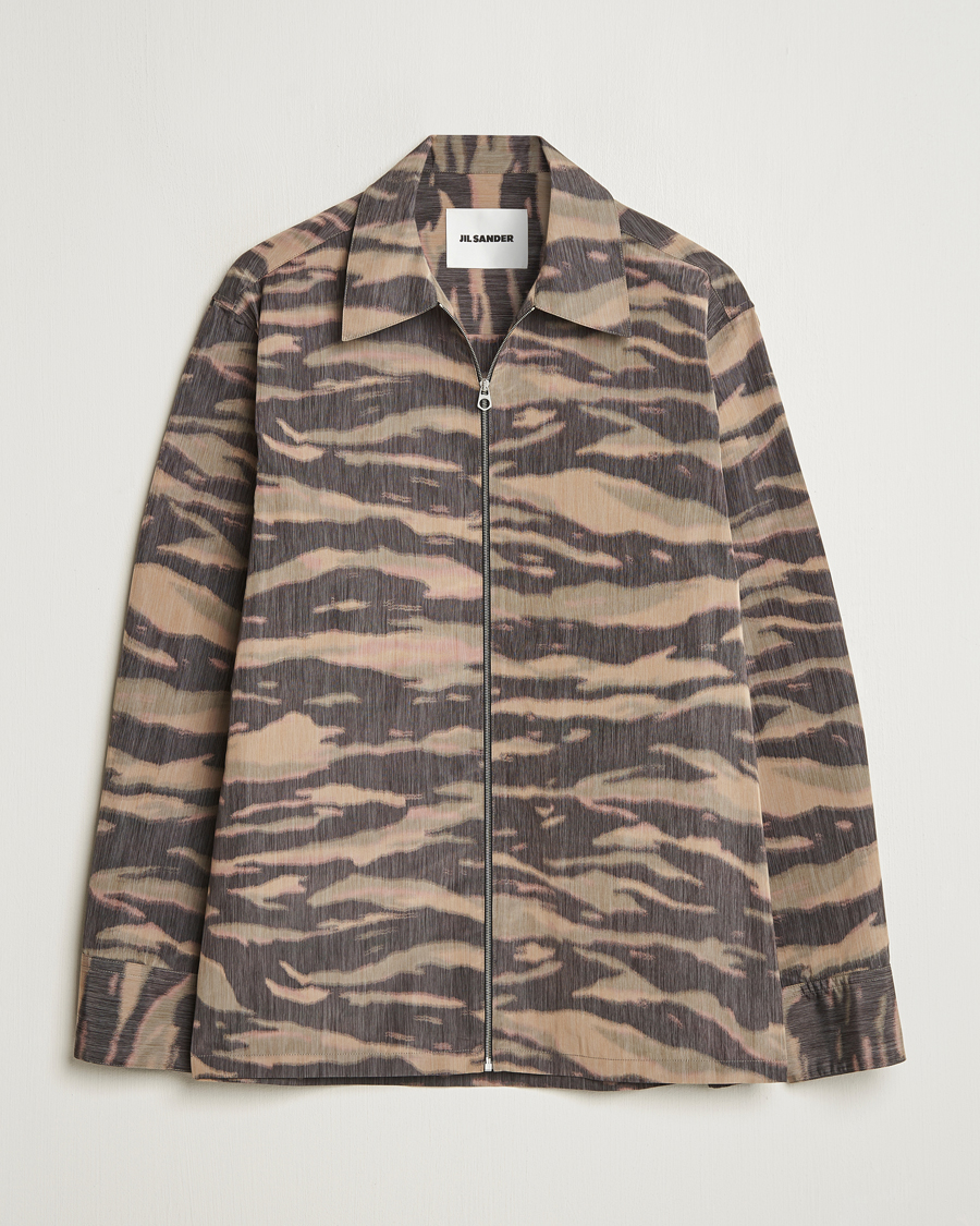 Herr | Skjortor | Jil Sander | Zip Shirt Jacket Camouflage