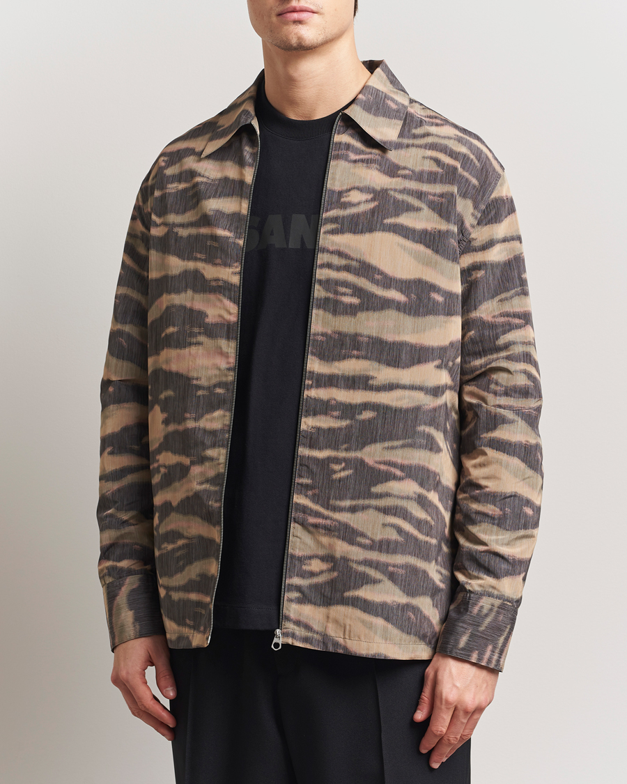 Herr | Skjortor | Jil Sander | Zip Shirt Jacket Camouflage