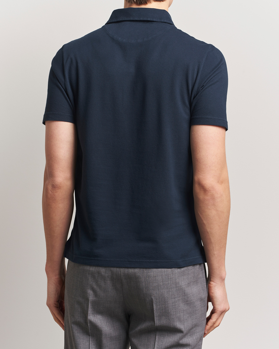 Herr | Pikéer | Zanone | Soft Cotton Piquet Polo Navy