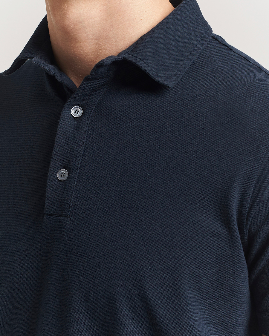 Herr | Pikéer | Zanone | Soft Cotton Piquet Polo Navy