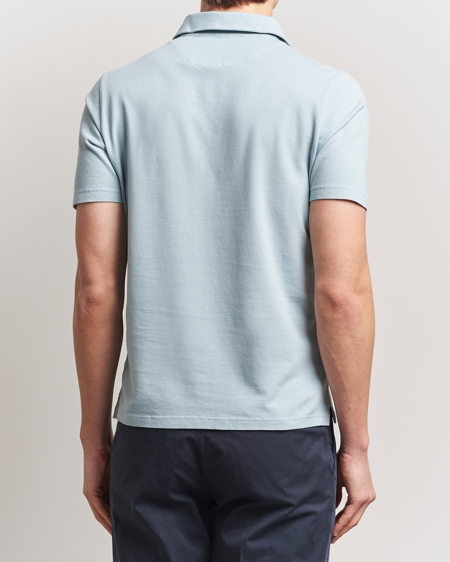 Herr | Pikéer | Zanone | Soft Cotton Piquet Polo Light Blue