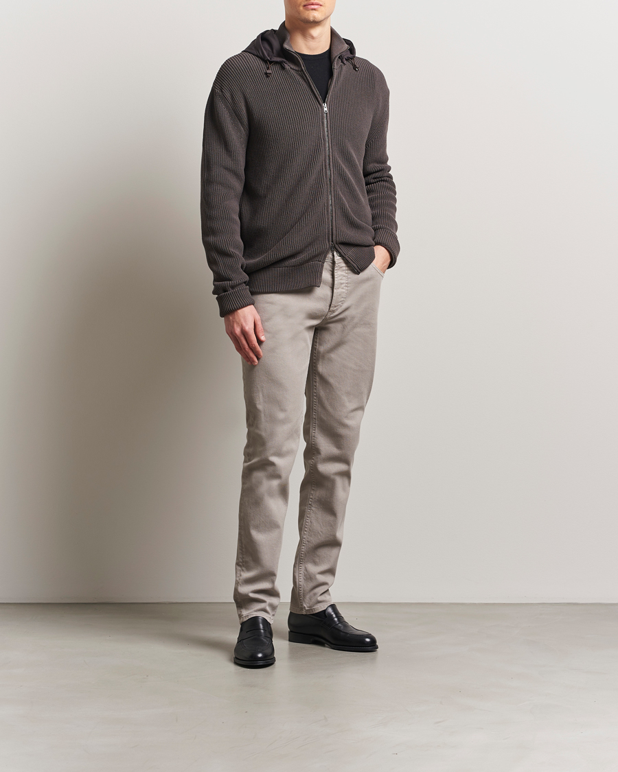 Herr | Byxor | Brunello Cucinelli | Slim Fit Bull Denim Pants Grey