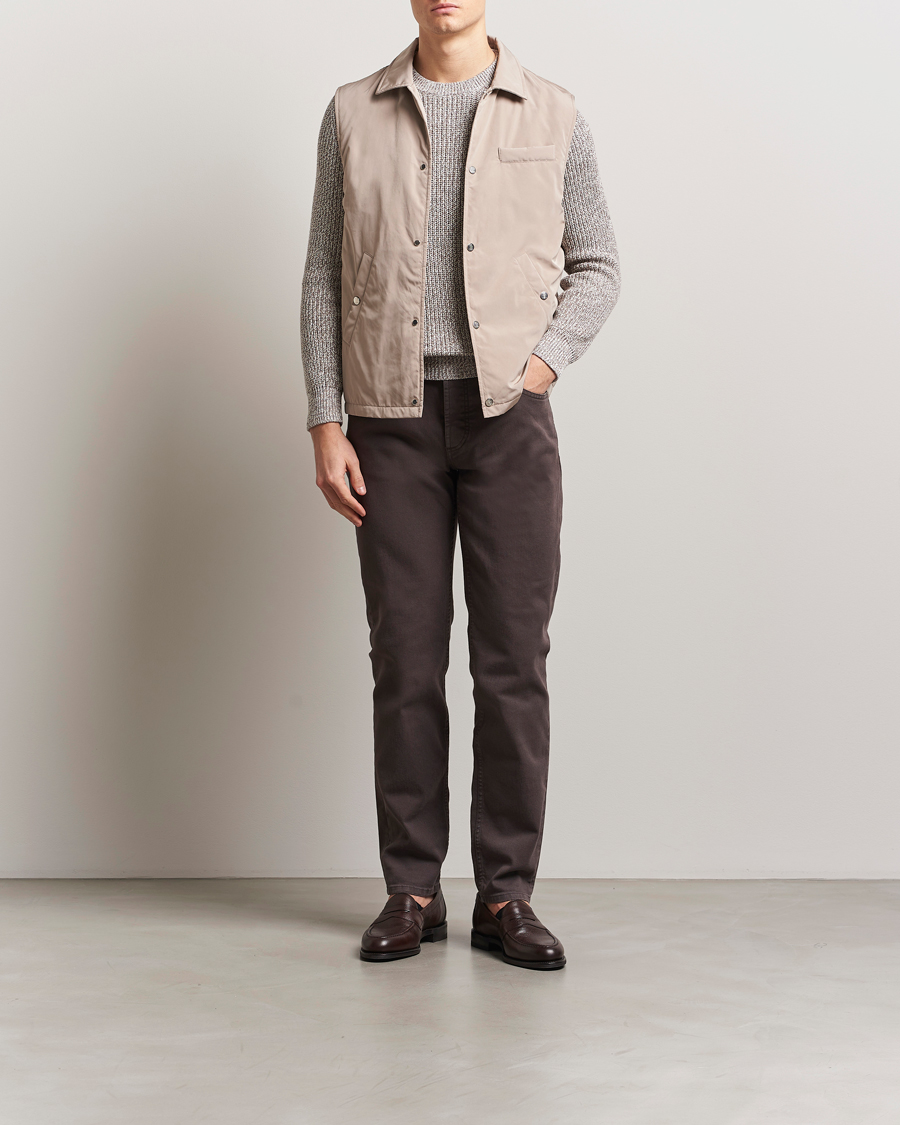 Herr | Byxor | Brunello Cucinelli | Slim Fit Bull Denim Pants Dark Brown