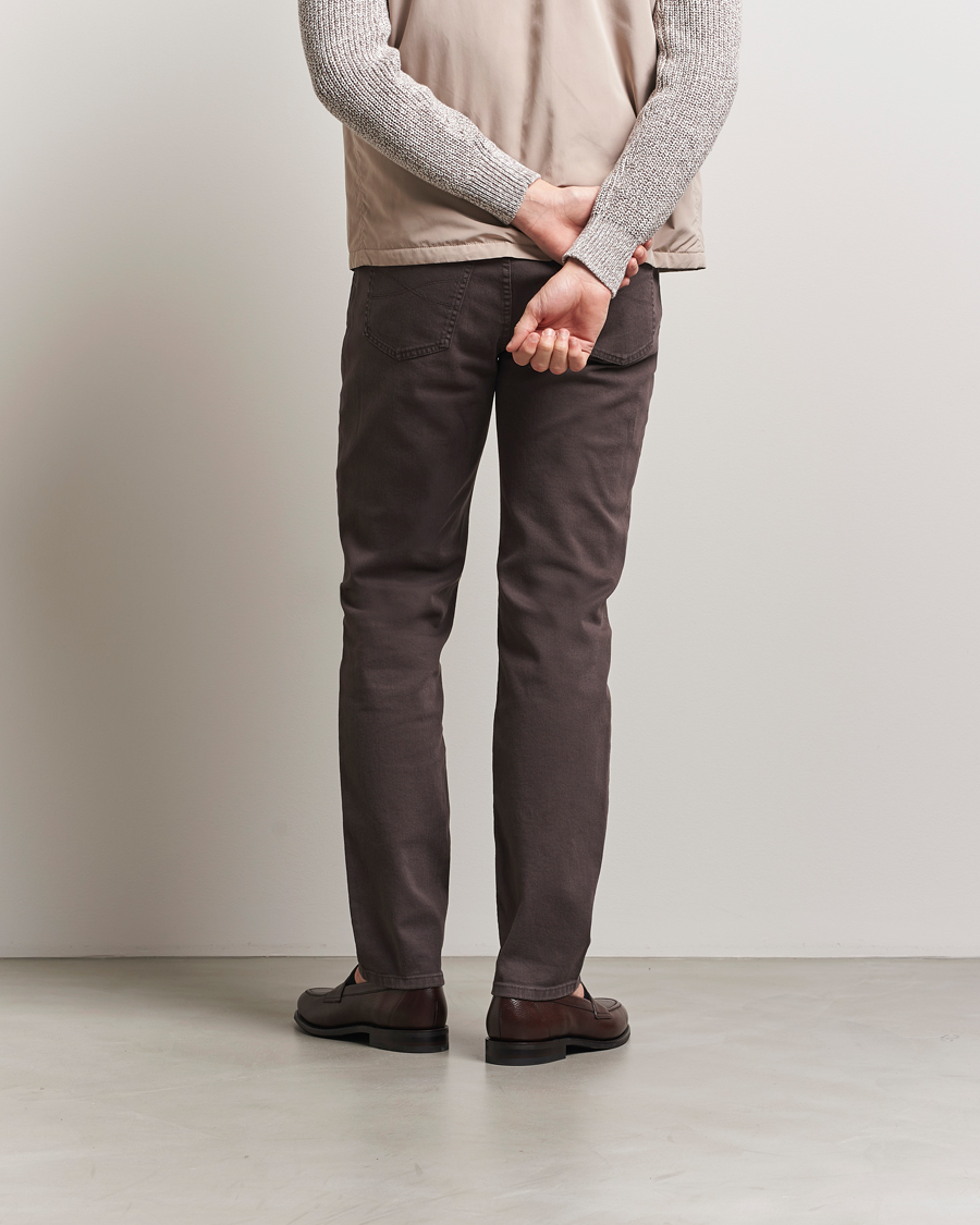 Herr | Byxor | Brunello Cucinelli | Slim Fit Bull Denim Pants Dark Brown