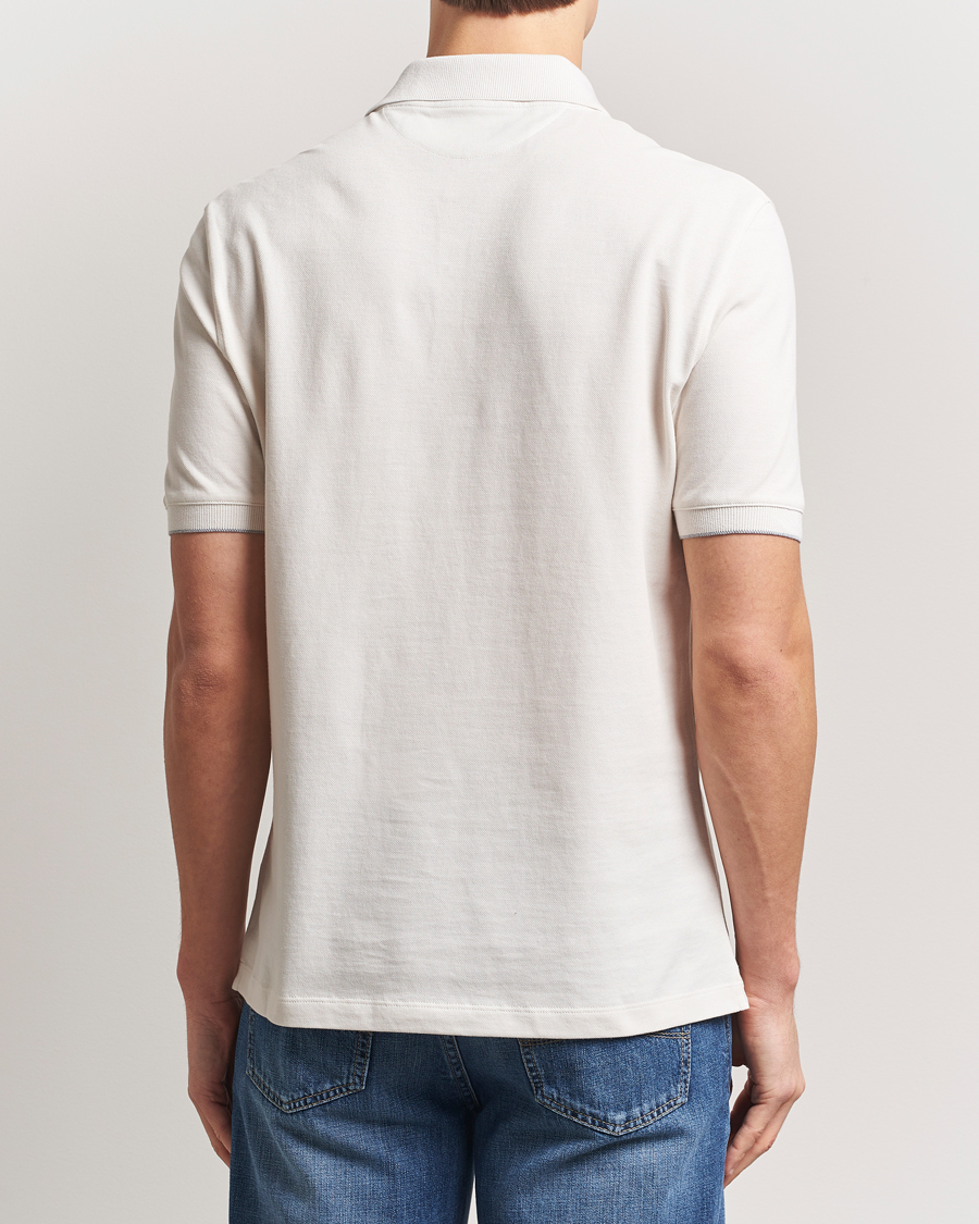 Herr | Pikéer | Brunello Cucinelli | Short Sleeve Logo Polo Off White