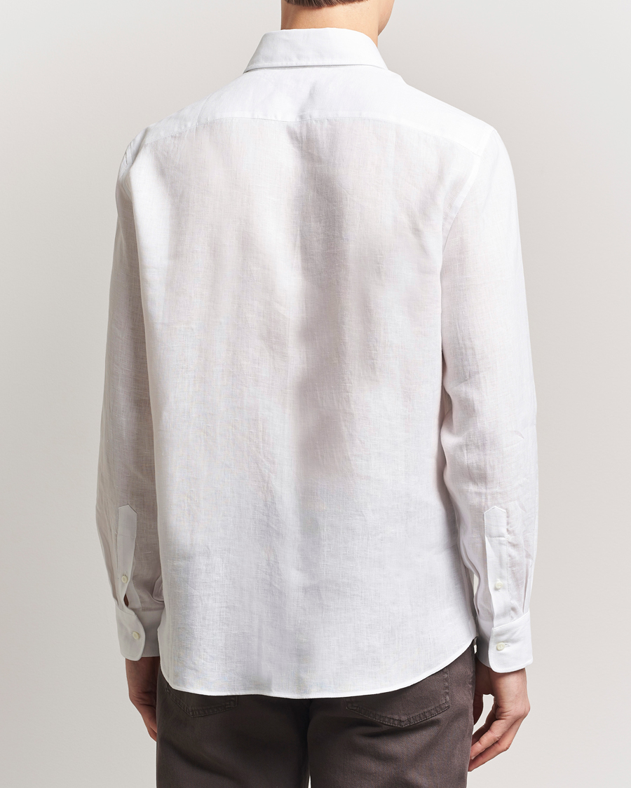 Herr | Skjortor | Brunello Cucinelli | Easy Fit Linen Shirt White