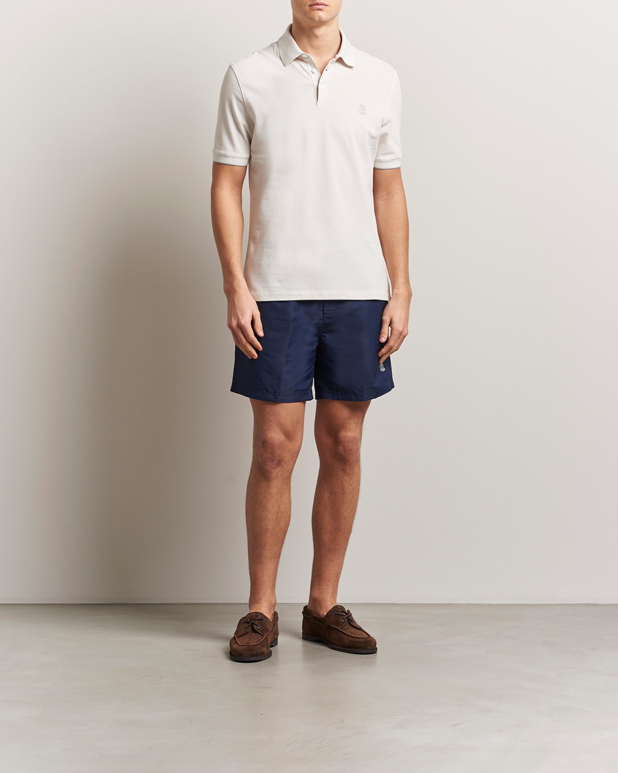 Herr | Badbyxor | Brunello Cucinelli | Nylon Swim Trunks Navy