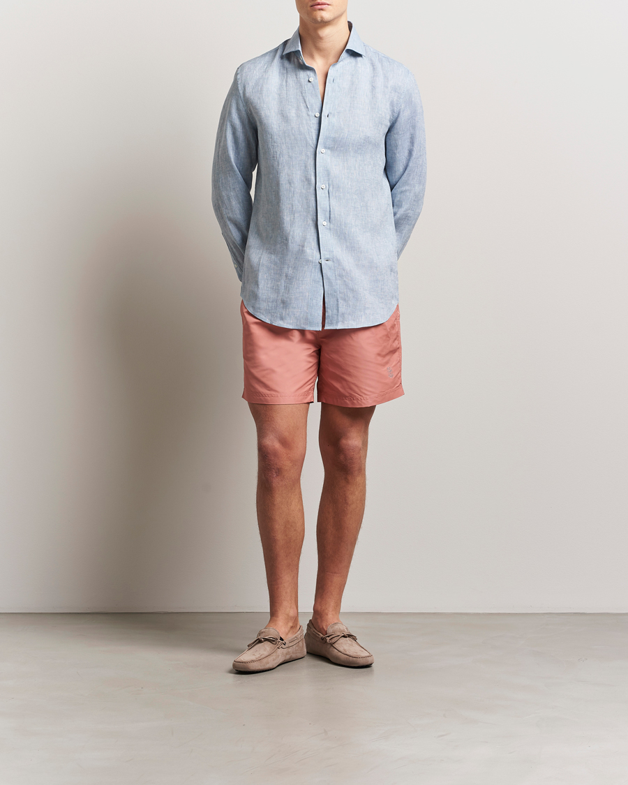 Herr | Badbyxor | Brunello Cucinelli | Nylon Swim Trunks Dusty Red