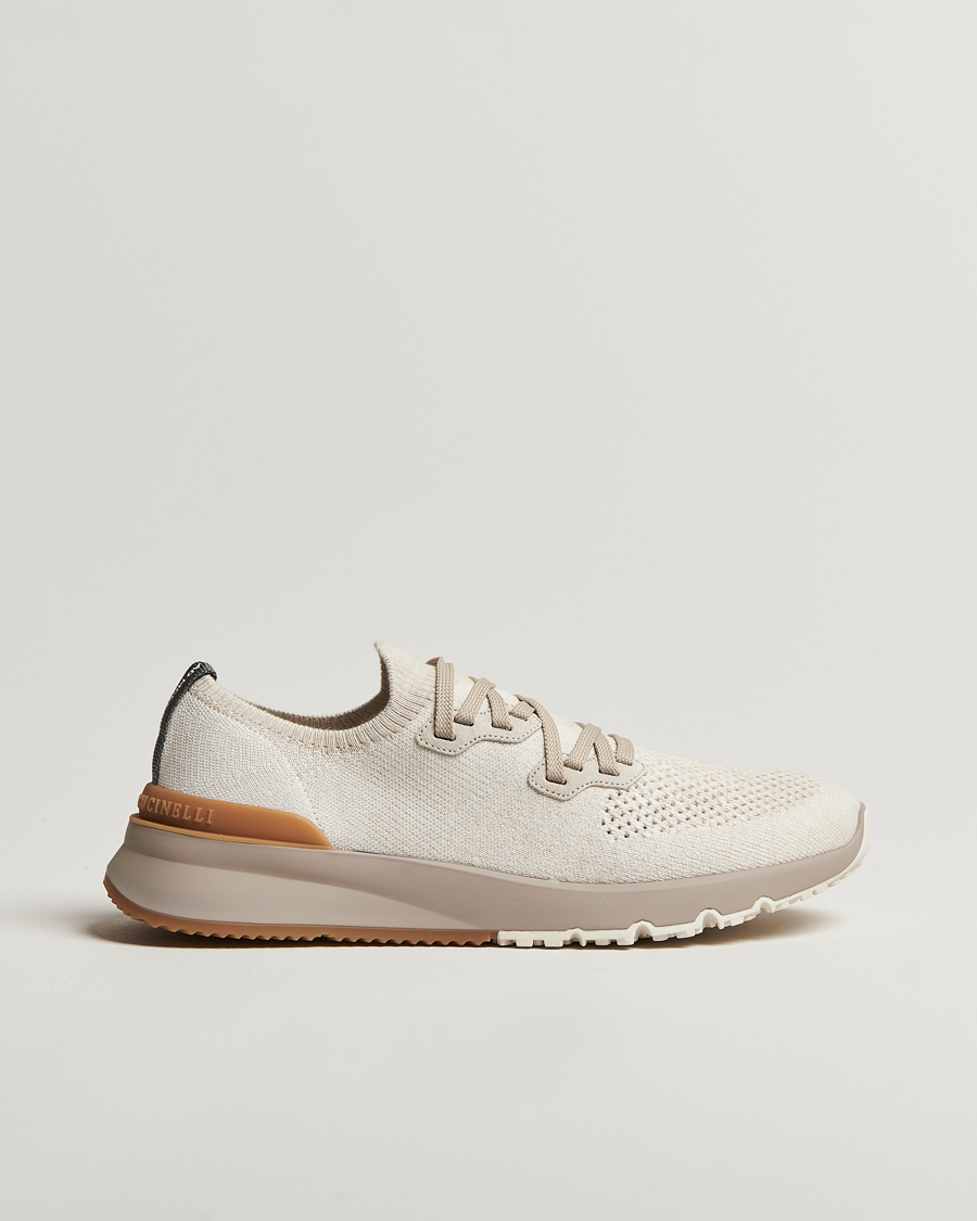 Herr | Sneakers | Brunello Cucinelli | Mesh Running Sneakers Beige