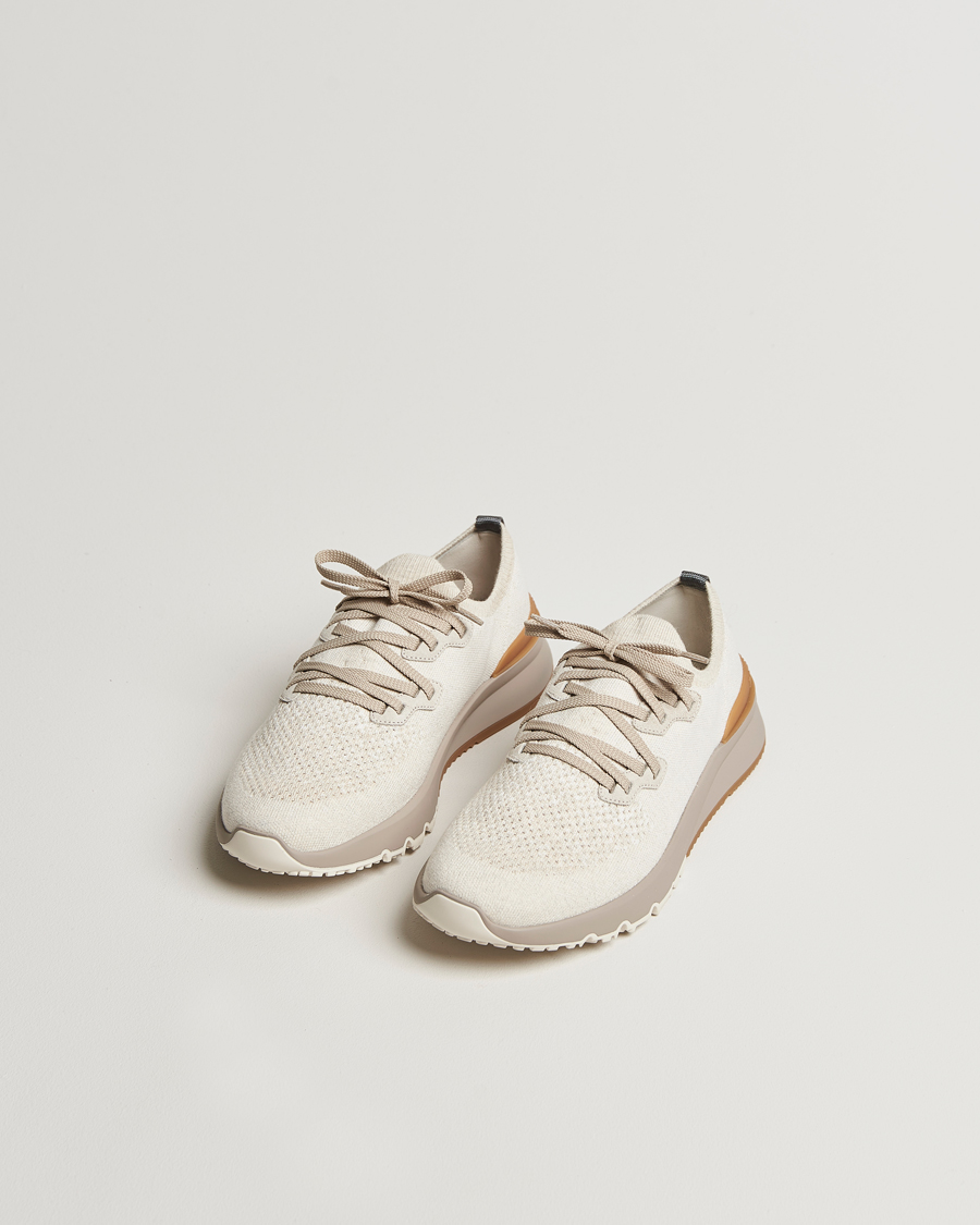 Herr | Sneakers | Brunello Cucinelli | Mesh Running Sneakers Beige