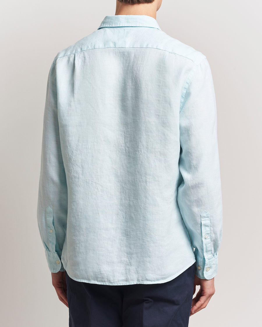 Herr | Skjortor | Charles Tyrwhitt | Pure Linen Slim Fit Shirt Aqua