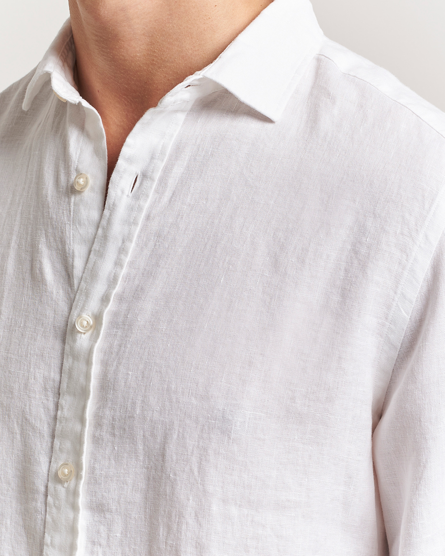 Herr | Skjortor | Charles Tyrwhitt | Pure Linen Slim Fit Shirt White