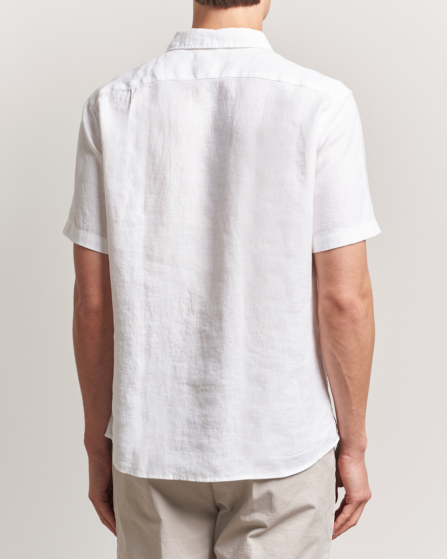 Herr | Skjortor | Charles Tyrwhitt | Pure Linen Short Sleeve Slim Fit Shirt White