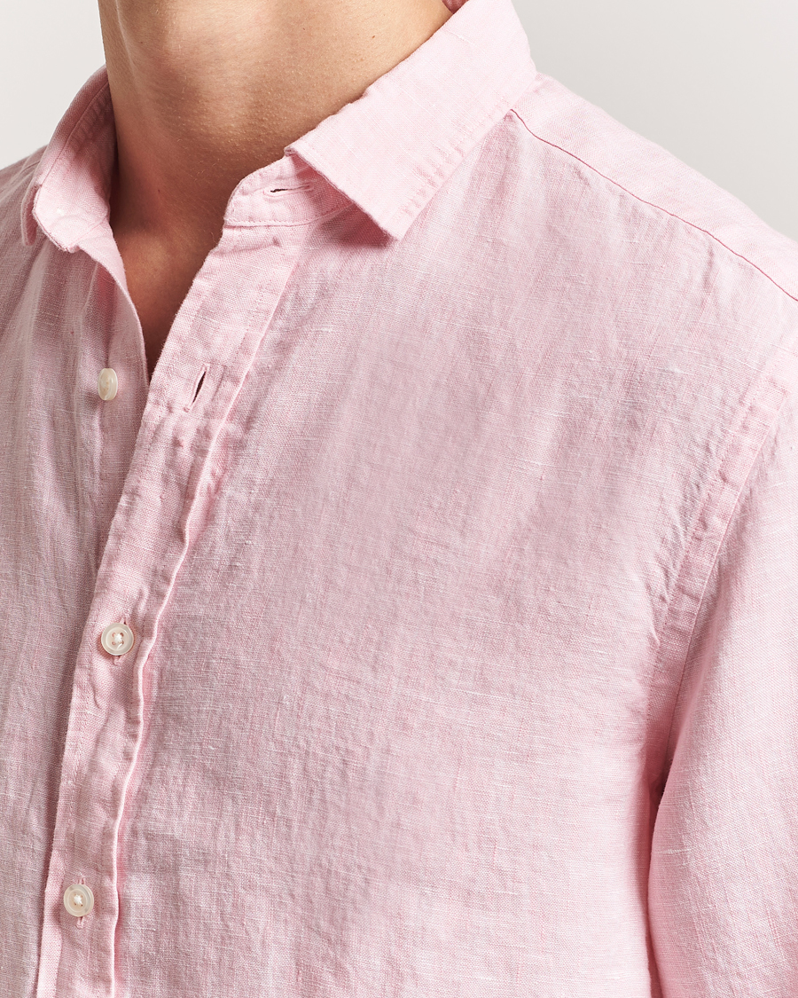 Herr | Skjortor | Charles Tyrwhitt | Pure Linen Slim Fit Shirt Pink