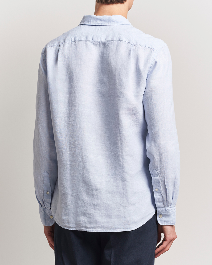 Herr | Skjortor | Charles Tyrwhitt | Pure Linen Slim Fit Shirt Sky Blue