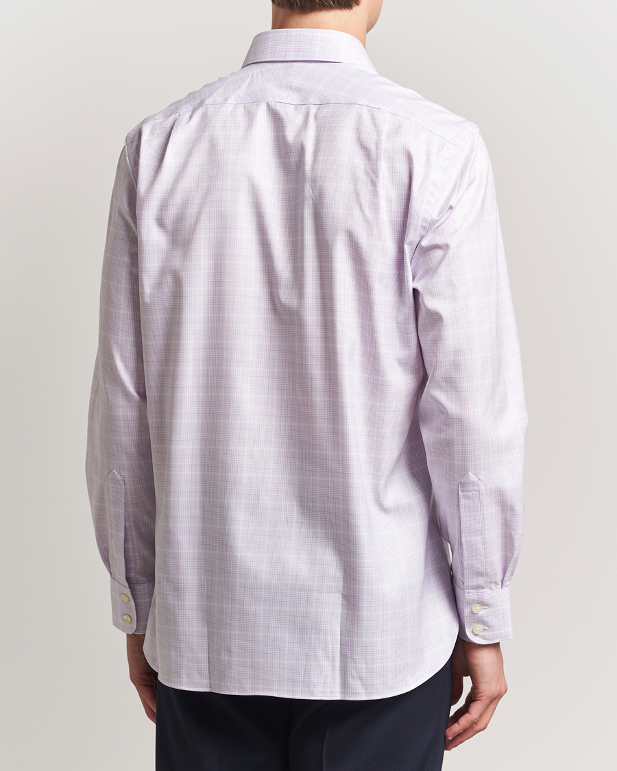 Herr | Skjortor | Charles Tyrwhitt | Egyptian Cotton Pow Check Shirt Lavender