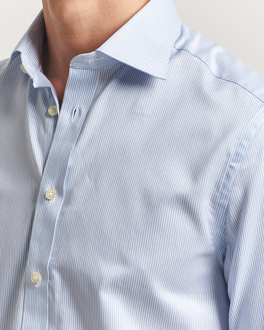 Herr | Skjortor | Charles Tyrwhitt | Egyptian Cotton Fine Stripe Shirt Cornflower