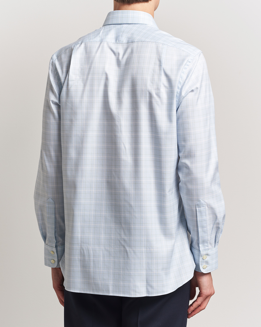 Herr | Skjortor | Charles Tyrwhitt | Egyptian Cotton Pow Check Shirt Green/Blue