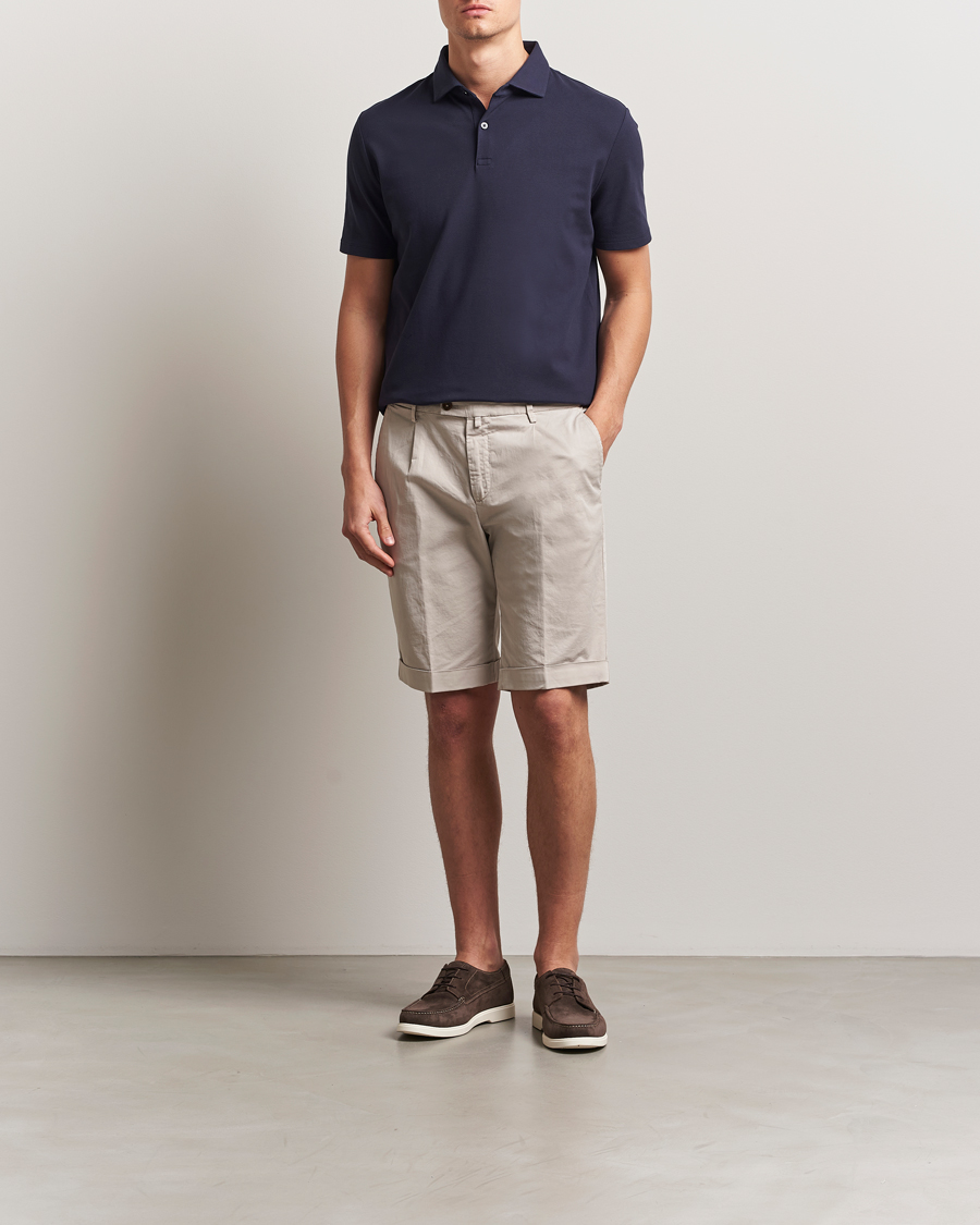 Herr | Pikéer | Charles Tyrwhitt | Short Sleeve Cotton Pique Polo Navy