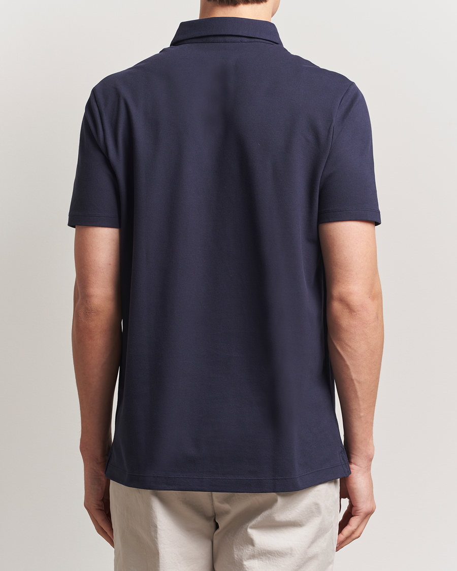 Herr | Pikéer | Charles Tyrwhitt | Short Sleeve Cotton Pique Polo Navy