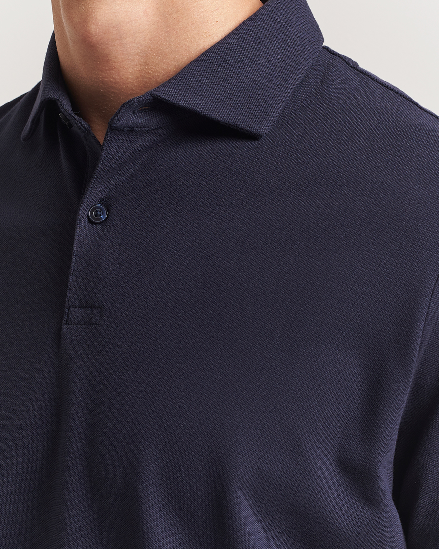 Herr | Pikéer | Charles Tyrwhitt | Short Sleeve Cotton Pique Polo Navy