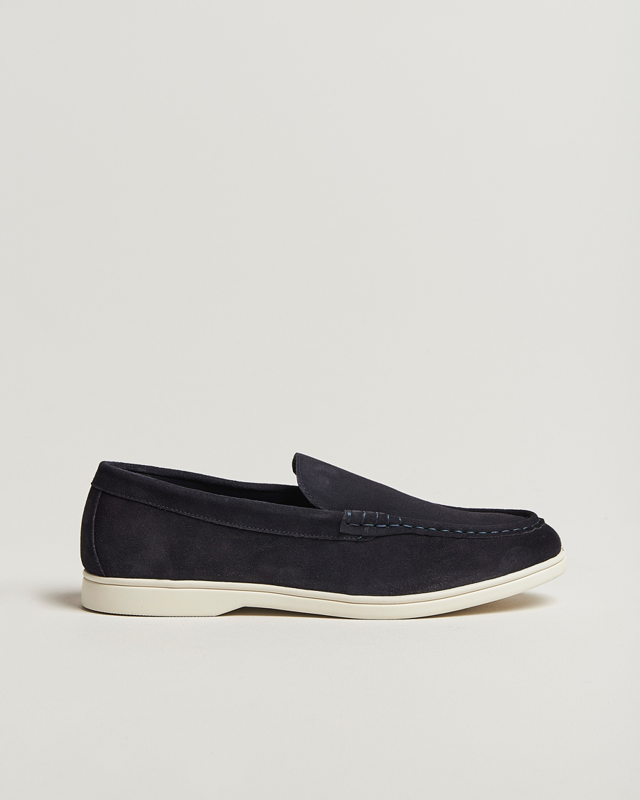 Herr | Loafers | Charles Tyrwhitt | Suede Slip On Loafers Navy