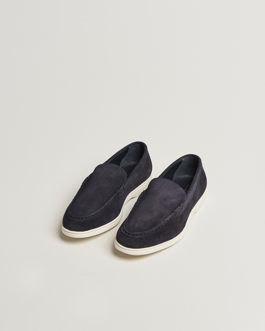 Herr | Loafers | Charles Tyrwhitt | Suede Slip On Loafers Navy