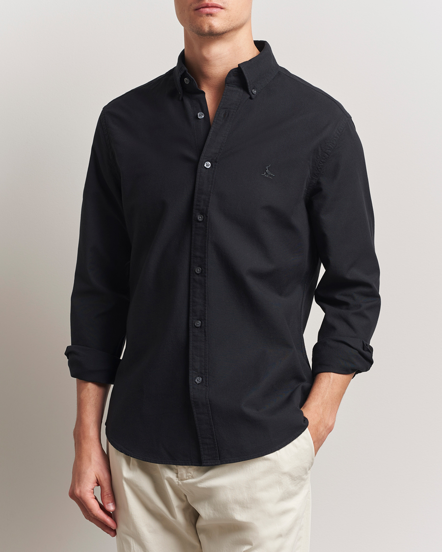 Herr | Skjortor | Charles Tyrwhitt | Button Down Stretch Oxford Shirt Black