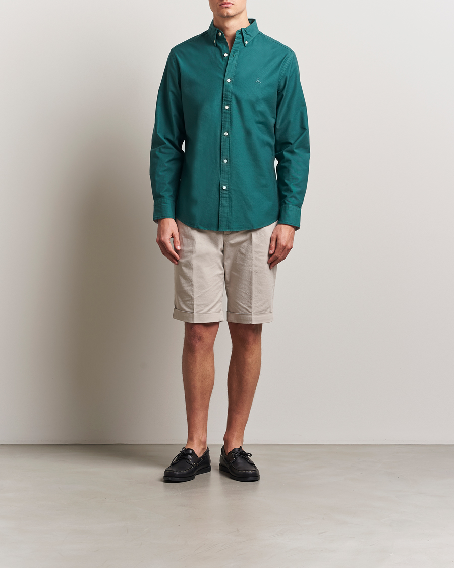 Herr | Skjortor | Charles Tyrwhitt | Button Down Stretch Oxford Shirt Teal Green