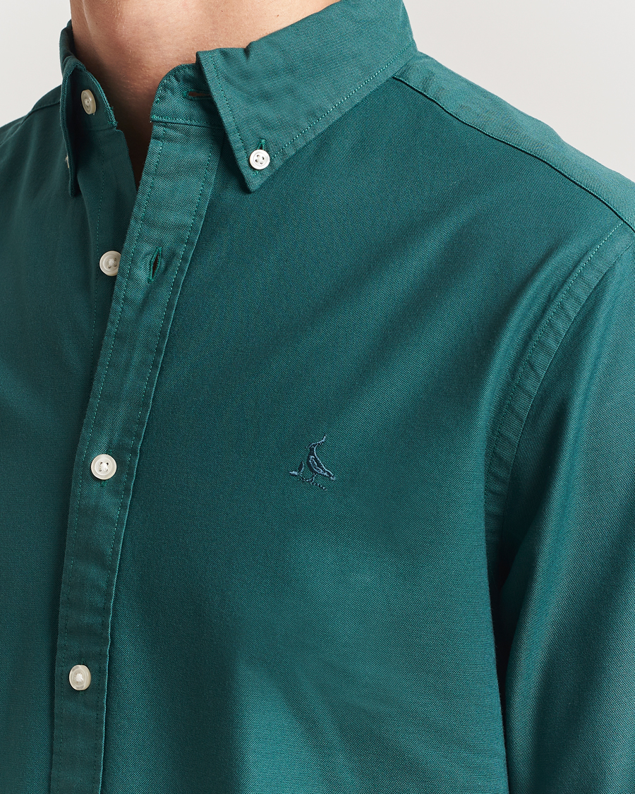 Herr | Skjortor | Charles Tyrwhitt | Button Down Stretch Oxford Shirt Teal Green