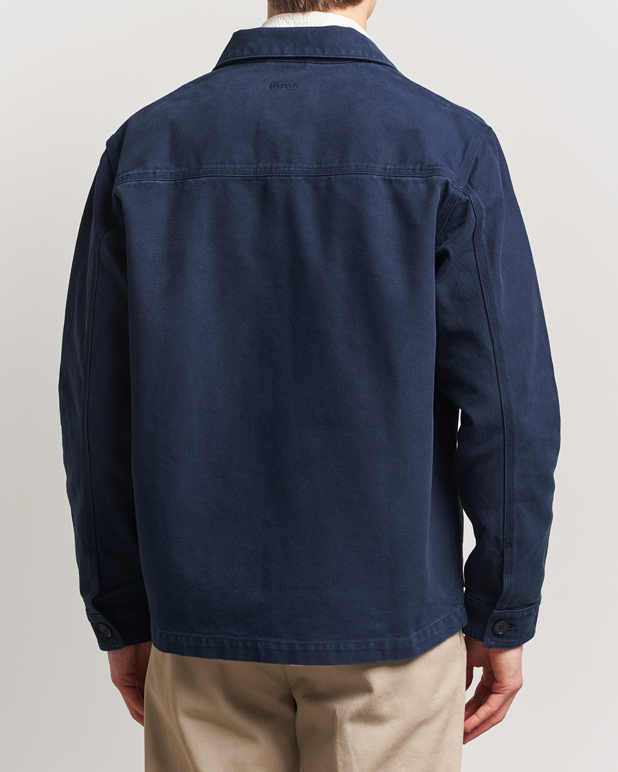 Herr | Skjortor | Forét | Berry Canvas Overshirt Navy