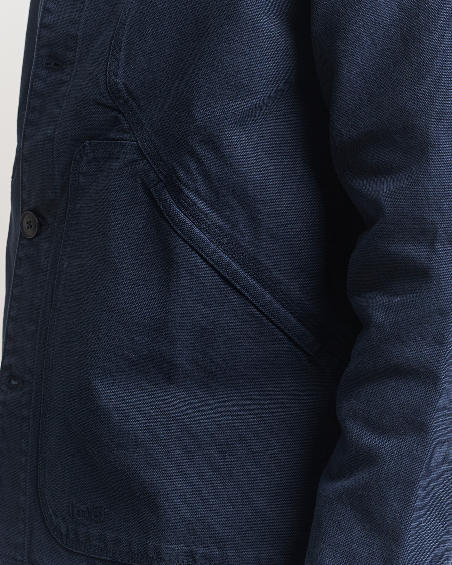 Herr | Skjortor | Forét | Berry Canvas Overshirt Navy