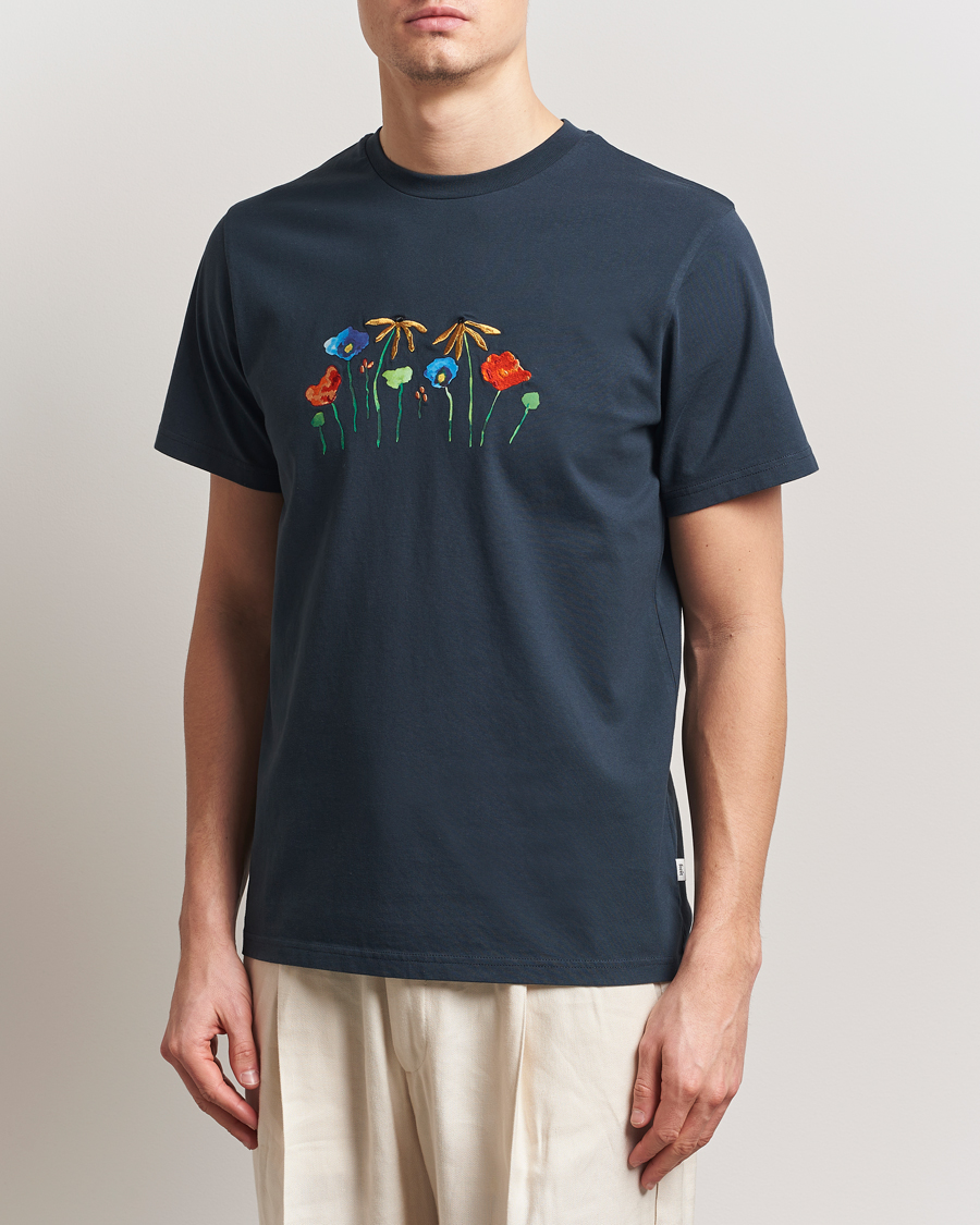 Herr | T-Shirts | Forét | Botanic T-Shirt Navy