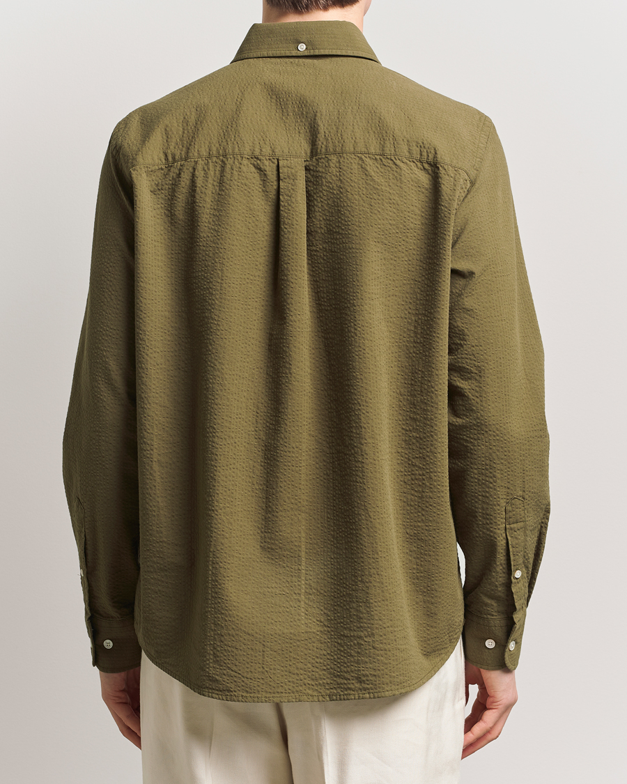 Herr | Skjortor | Forét | Hornet Seersucker Shirt Army