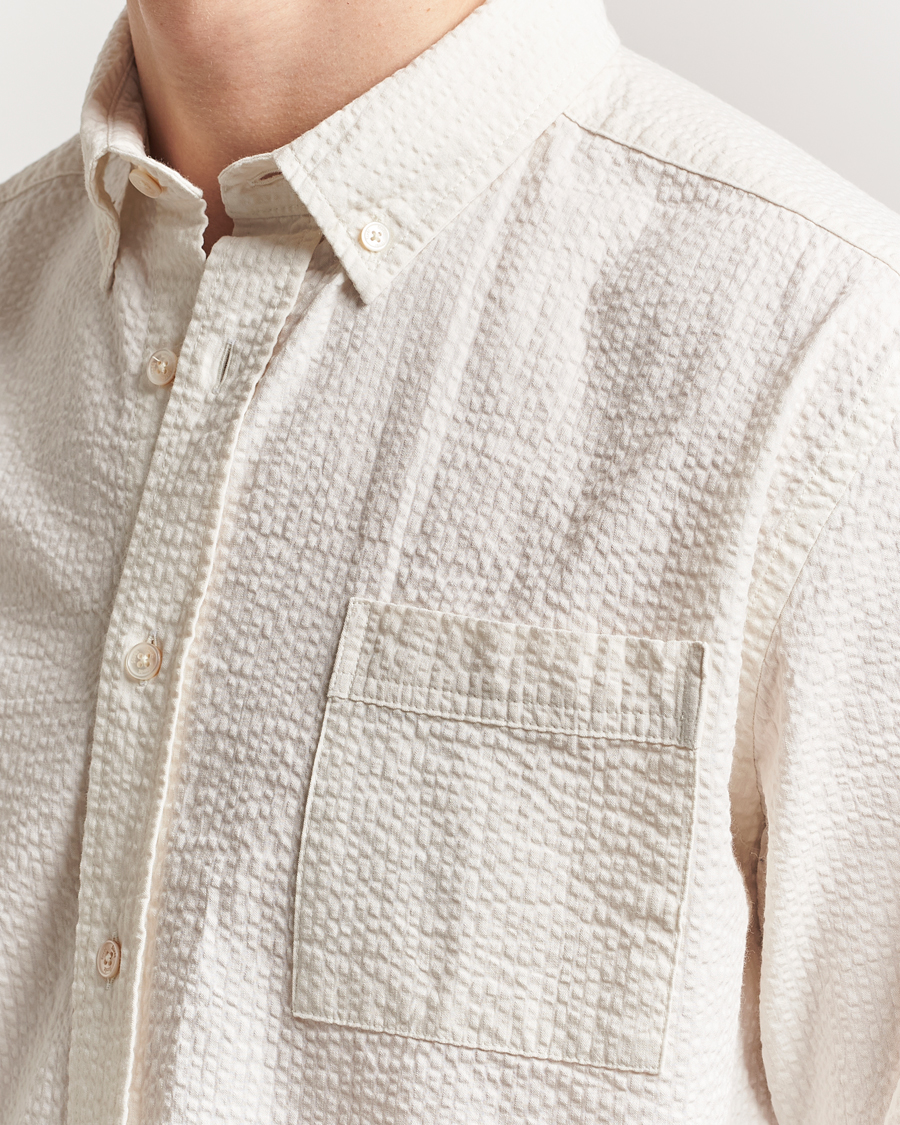 Herr | Skjortor | Forét | Hornet Seersucker Shirt Cloud