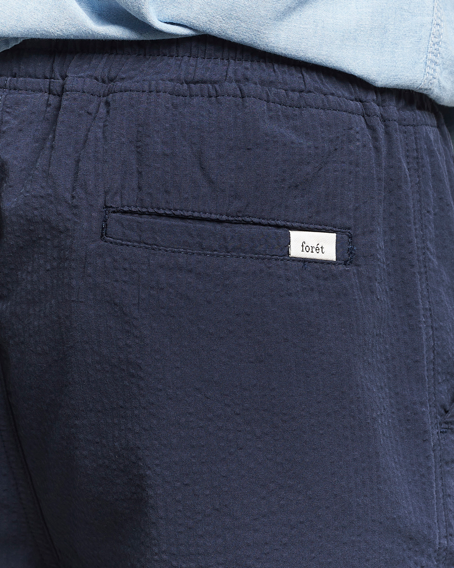 Herr | Shorts | Forét | Hush Seersucker Shorts Navy