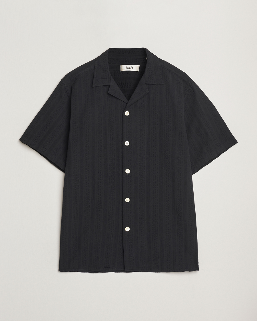 Herr | Skjortor | Forét | Peer Short Sleeve Shirt Black
