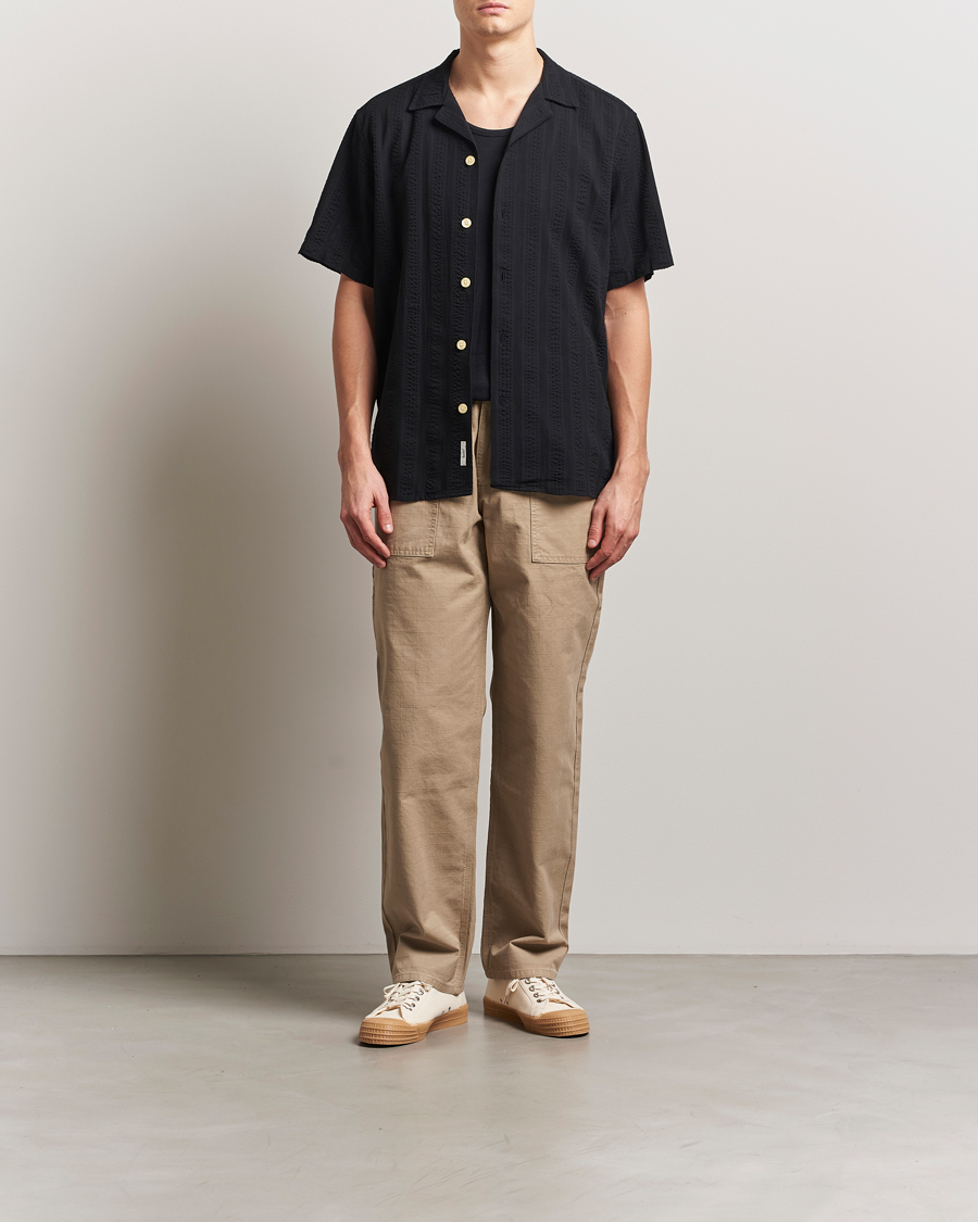 Herr | Skjortor | Forét | Peer Short Sleeve Shirt Black
