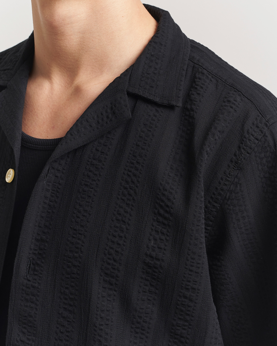 Herr | Skjortor | Forét | Peer Short Sleeve Shirt Black