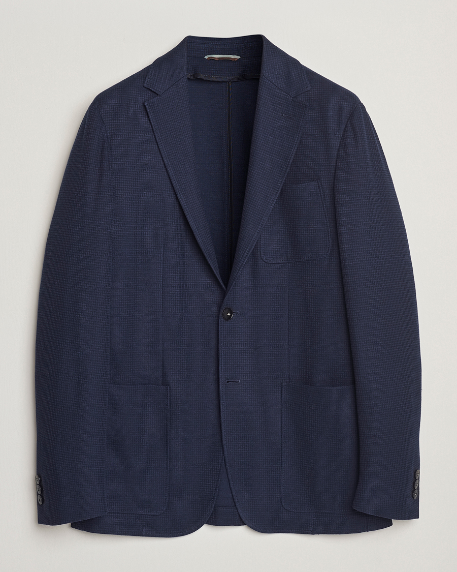 Herr | Kavajer | Canali | Structured Jersey Blazer Navy