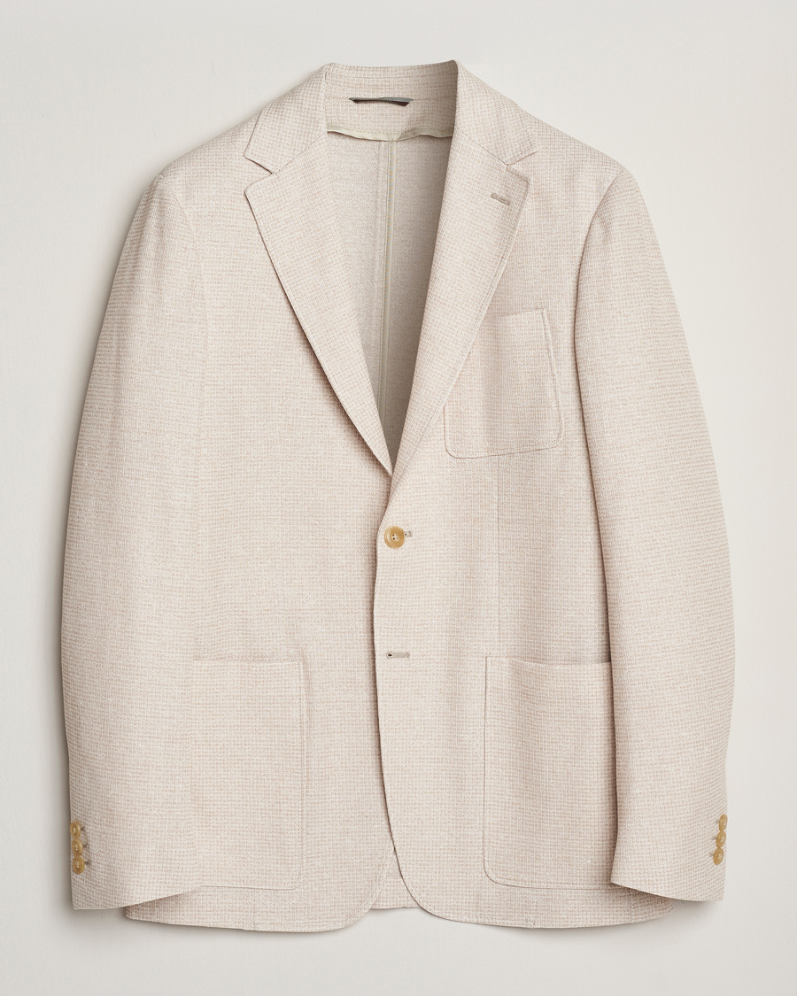 Herr | Kavajer | Canali | Structured Jersey Blazer Light Beige