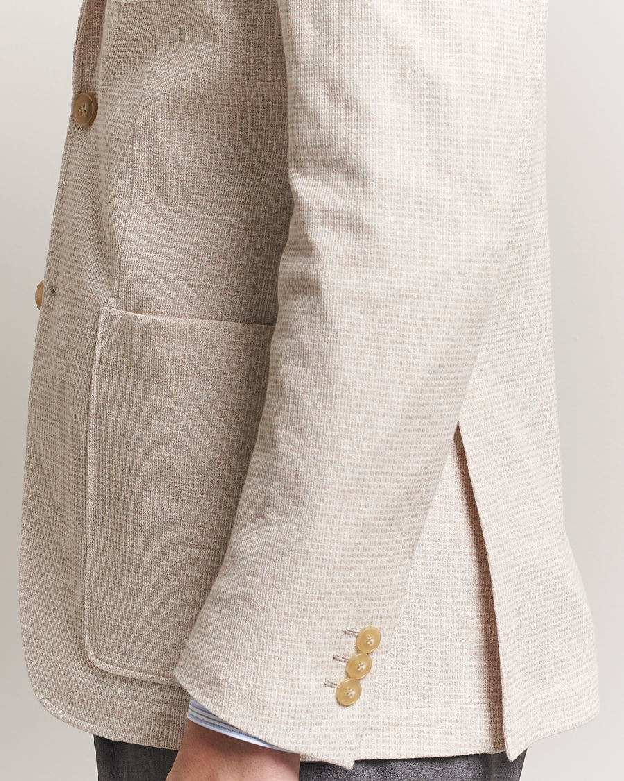 Herr | Kavajer | Canali | Structured Jersey Blazer Light Beige