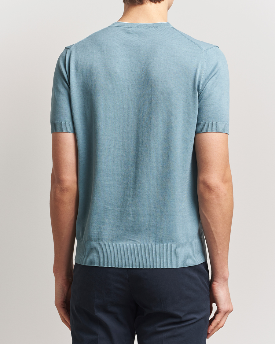 Herr | T-Shirts | Canali | Contrast Short Sleeve T-Shirt Teal