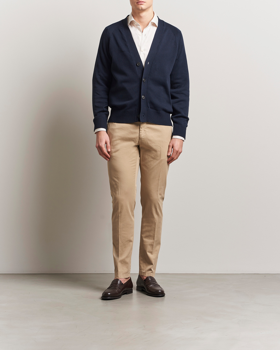 Herr | Byxor | Canali | Slim Fit Cotton Stretch Chinos Beige